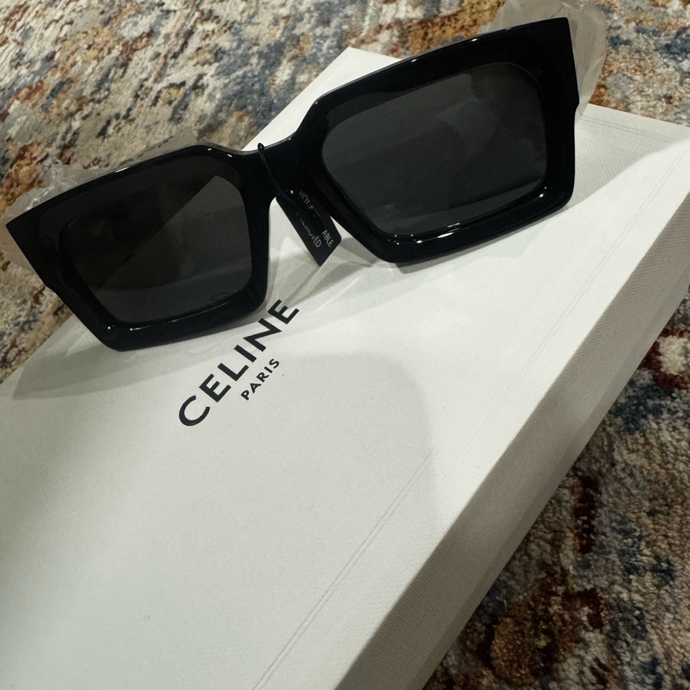 NWT CELINE Bold 3 Dots 54mm Rectangular Sunglasses